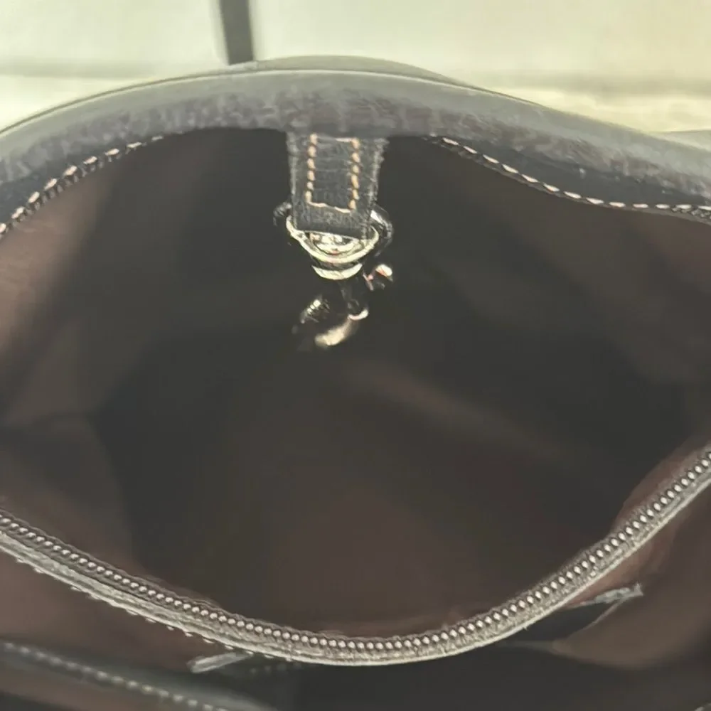 Coach Vintage Hampton Legacy Black Leatherware Tote